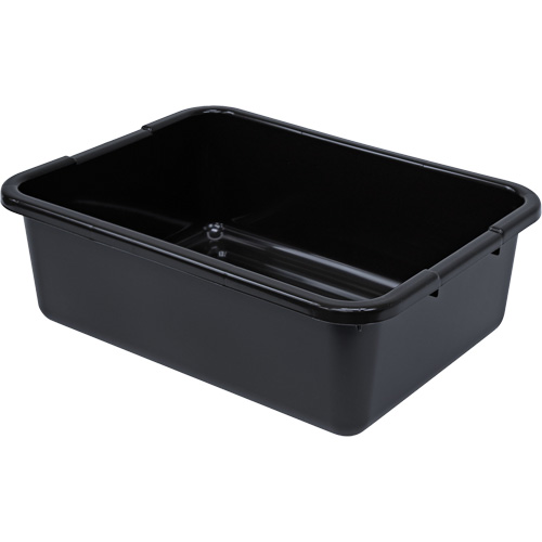 All-Purpose Ribbed-Bottom Storage Tub, 7" H x 15" D x 21" L, Plastic, Black Cantin et fils