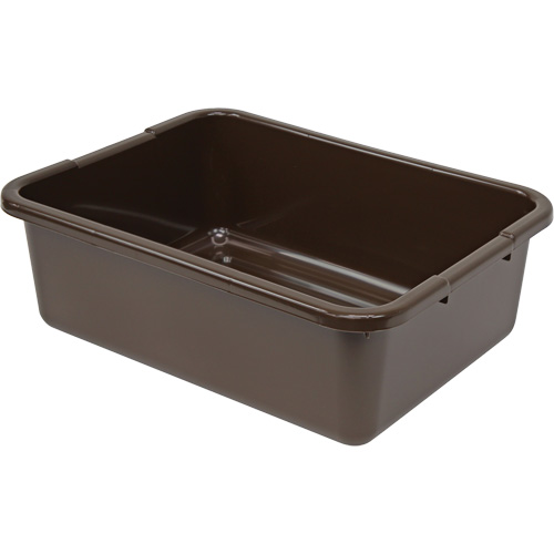 All-Purpose Ribbed-Bottom Storage Tub, 7" H x 15" D x 21" L, Plastic, Brown Cantin et fils