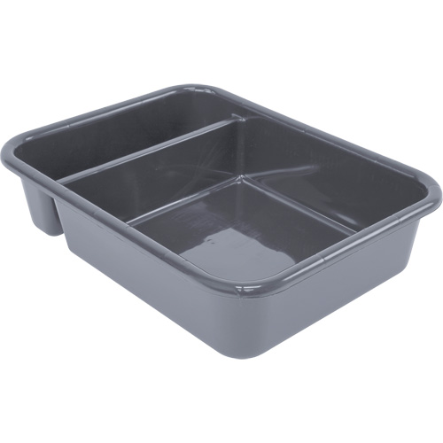 All-Purpose Compartmentalized Storage Tub, 5" H x 15" D x 20" L, Plastic, Grey Cantin et fils