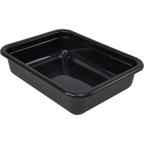 All-Purpose Flat-Bottom Storage Tub, 5" H x 17" D x 22" L, Plastic, Black Cantin et fils