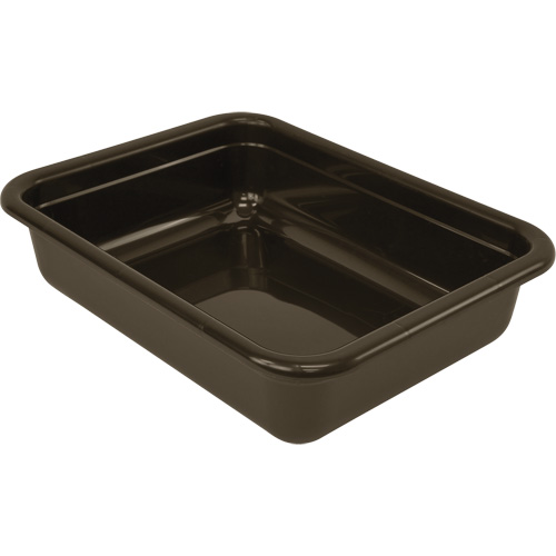 All-Purpose Flat-Bottom Storage Tub, 5" H x 17" D x 22" L, Plastic, Brown Cantin et fils