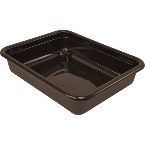 All-Purpose Flat-Bottom Storage Tub, 5" H x 15" D x 20" L, Plastic, Brown Cantin et fils