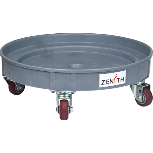 Socle roulant pour baril de confinement des fuites, 24,25" dia. X 7,625" h, Cap. de d&eacute;versement 1,5 gal. US Cantin et fils
