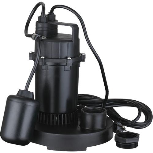 Pompe de puisard submersible thermoplastique, 2560 gal./h, 115 V, 4,6 A, 1/3 CV Cantin et fils