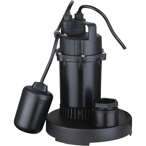 Pompe de puisard submersible thermoplastique, 2560 gal./h, 115 V, 4,6 A, 1/3 CV Cantin et fils