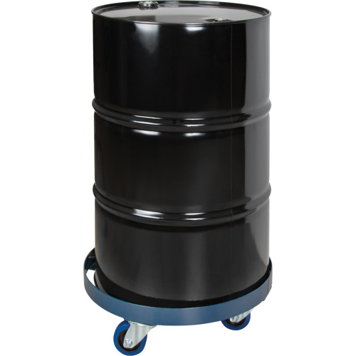 Drum Dolly, Steel, 1400 lbs. Capacity, 24" Diameter, Blue Elastic Casters Cantin et fils