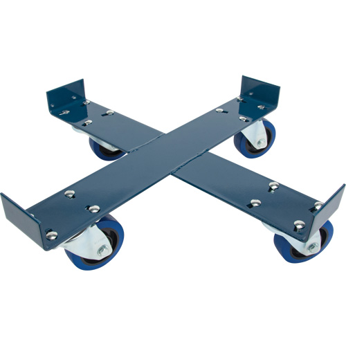 Drum Dolly, Steel, 1400 lbs. Capacity, 24" Diameter, Blue Elastic Casters Cantin et fils