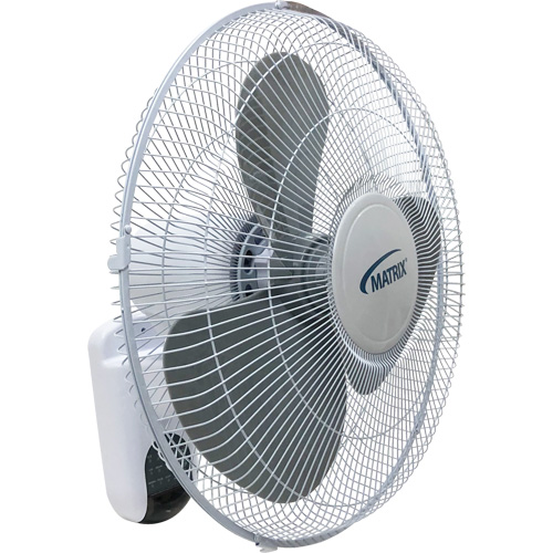 Wall Mount Oscillating Fan, Commercial, 3 Speed, 16" Diameter Cantin et fils