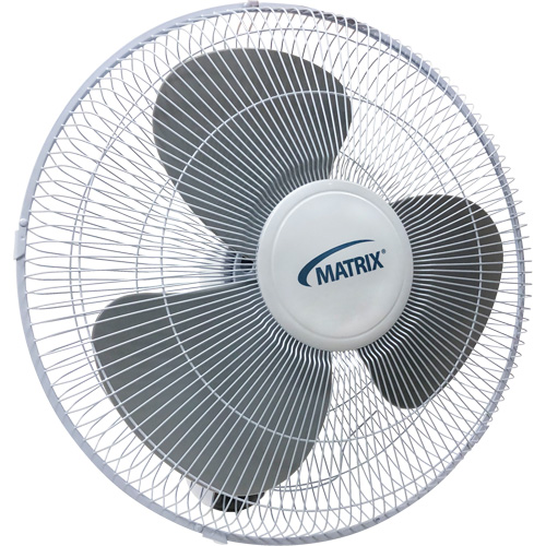 Wall Mount Oscillating Fan, Commercial, 3 Speed, 16" Diameter Cantin et fils
