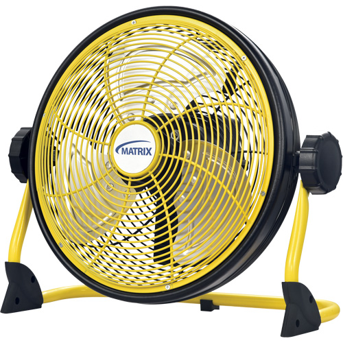 Ventilateur d'int&eacute;rieur/ext&eacute;rieur rechargeable avec port USB, Commercial, Variable vitesses, Diam&egrave;tre de 12" Cantin et fils