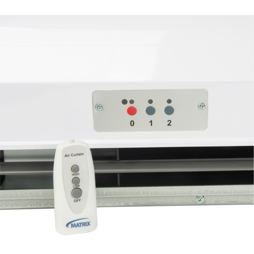 Rideau d'air avec t&eacute;l&eacute;commande, 2 vitesses Cantin et fils