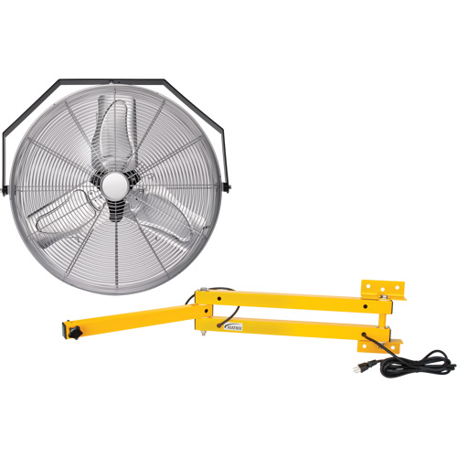 Industrial Workstation Fan Kit with Double Locking Arm, Industrial, 3 Speed, 24" Diameter Cantin et fils