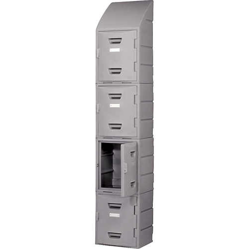 Locker, 15" x 15" x 18", Grey, Assembled Cantin et fils