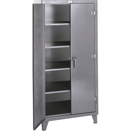 Rough & Tough Storage Cabinets, Steel, 4 Shelves, 72" H x 60" W x 24" D, Grey Cantin et fils