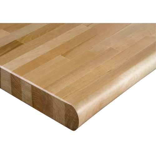 Laminated Hardwood Workbench Top, 48" W x 48" D, Bullnose Edge, 1-3/4" Thick Cantin et fils
