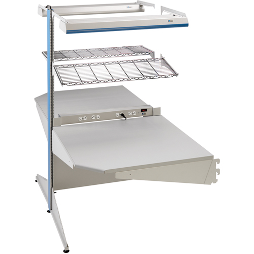 Arlink Preconfigured Workstation, 36" W x 56" D x 84" H, Double Sided Corner Add-On Cantin et fils