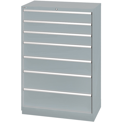 Drawer Cabinets, 7 Drawers, 40-1/4" W x 22-1/2" D x 59-1/2" H, Grey Cantin et fils