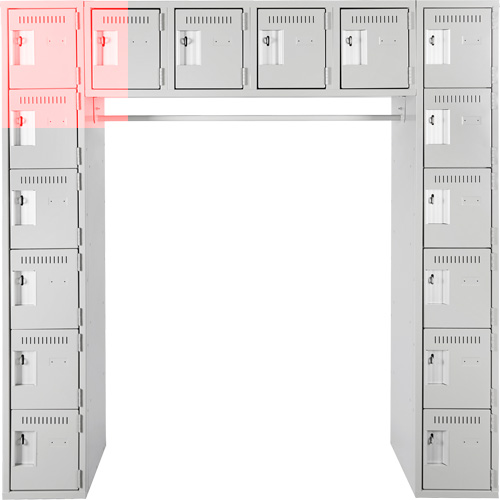 Assembled Archettes Clean Line Economy Lockers, 16 -tier, Bank of 3, 18" x 72" x 12", Steel Cantin et fils