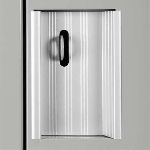 Clean Line Lockerette, 6 -tier, Bank of 4, 48" x 18" x 78", Steel, Beige, Rivet (Assembled) Cantin et fils