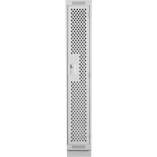 Clean Line Lockers, 12" x 15" x 76", Steel, Grey, Rivet (Assembled), Perforated Cantin et fils