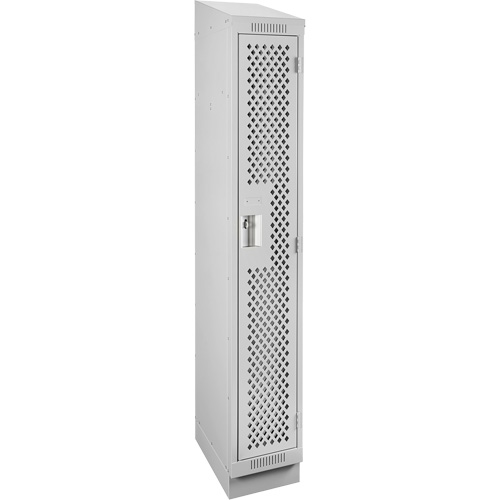 Clean Line Lockers, 12" x 12" x 82", Steel, Grey, Rivet (Assembled), Perforated Cantin et fils