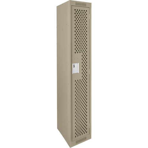 Casiers Clean Line, 12" x 12" x 72", Acier, Beige, Rivet (assembl&eacute;), Perfor&eacute; Cantin et fils