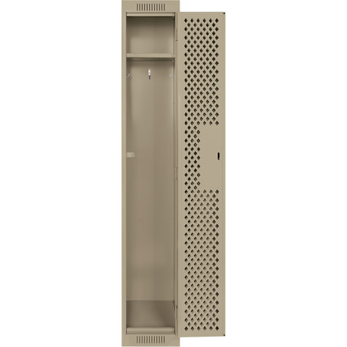 Casiers Clean Line, 12" x 12" x 72", Acier, Beige, Rivet (assembl&eacute;), Perfor&eacute; Cantin et fils