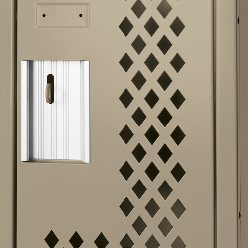 Casiers Clean Line, 12" x 12" x 72", Acier, Beige, Rivet (assembl&eacute;), Perfor&eacute; Cantin et fils