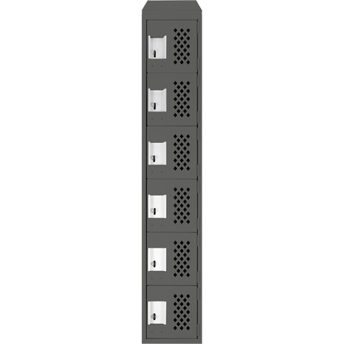 Petits casiers &eacute;conomiques assembl&eacute;s et perfor&eacute;s Clean Line, 6 niveaux, 18" x 72" x 12", Acier Cantin et fils