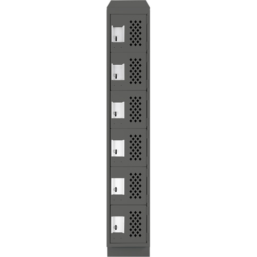 Petits casiers &eacute;conomiques assembl&eacute;s et perfor&eacute;s Clean Line, 6 niveaux, 18" x 72" x 12", Acier Cantin et fils