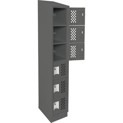 Petits casiers &eacute;conomiques assembl&eacute;s et perfor&eacute;s Clean Line, 6 niveaux, 18" x 72" x 12", Acier Cantin et fils