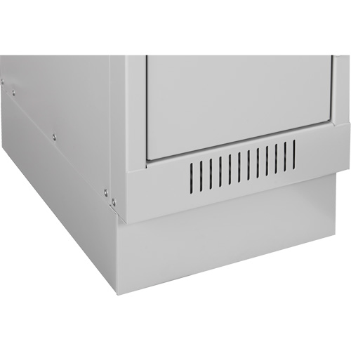 Clean Line Economy Lockers Recessed Base, 1 Banks, 4" H x 12" W x 18" D, Grey, Steel Cantin et fils