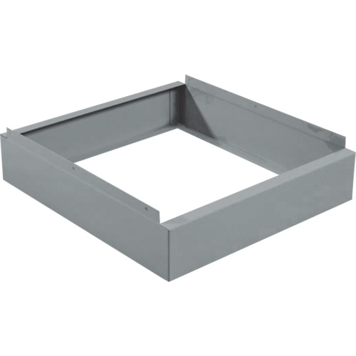 Clean Line Economy Lockers Recessed Base, 1 Banks, 4" H x 12" W x 18" D, Grey, Steel Cantin et fils
