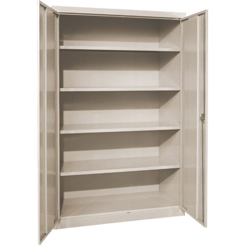 Armoires de rangement Hi-Boy profondes, Acier, 4 Tablettes, 72" h x 36" la x 24" P, Beige Cantin et fils