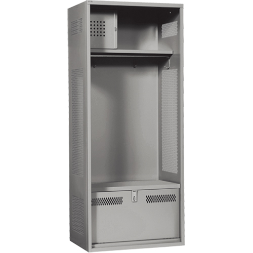 Casier pour &eacute;quipement, Acier, 24" la x 24" p x 72" h, Gris Cantin et fils
