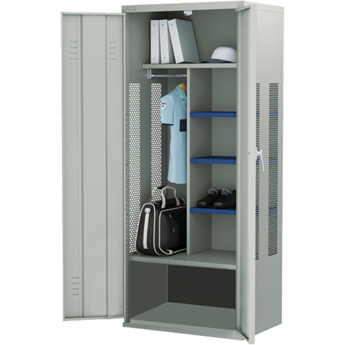 Gear Locker, Steel, 36" W x 24" D x 72" H, Grey Cantin et fils