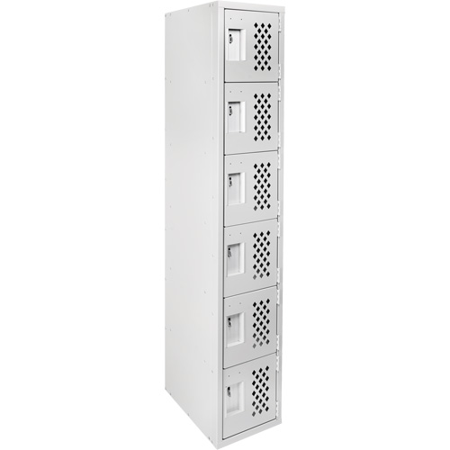 Clean Line Lockerettes, 6 -tier, 18" x 72" x 12", Steel Cantin et fils