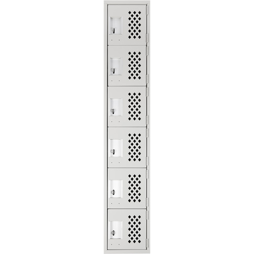 Clean Line Lockerettes, 6 -tier, 18" x 72" x 12", Steel Cantin et fils