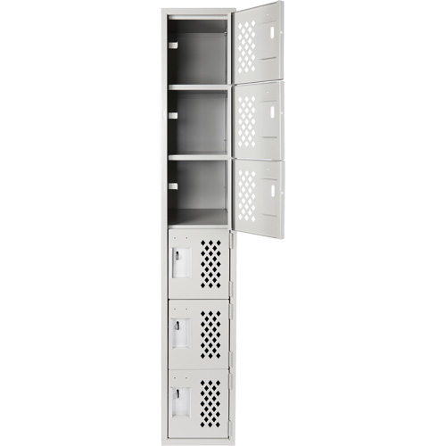 Clean Line Lockerettes, 6 -tier, 18" x 72" x 12", Steel Cantin et fils