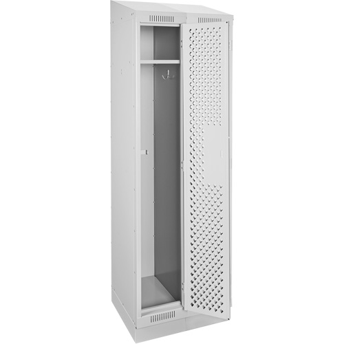 Clean Line Lockers, Bank of 2, 24" x 12" x 82", Steel, Grey, Rivet (Assembled), Perforated Cantin et fils