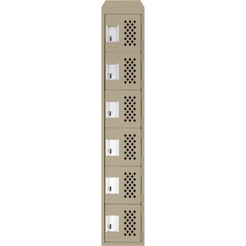 Petit casier perfor&eacute; Clean-Line, 6 niveaux, 15" x 72" x 12", Acier Cantin et fils
