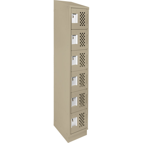 Petits casiers &eacute;conomiques assembl&eacute;s et perfor&eacute;s Clean Line, 6 niveaux, 18" x 72" x 12", Acier Cantin et fils