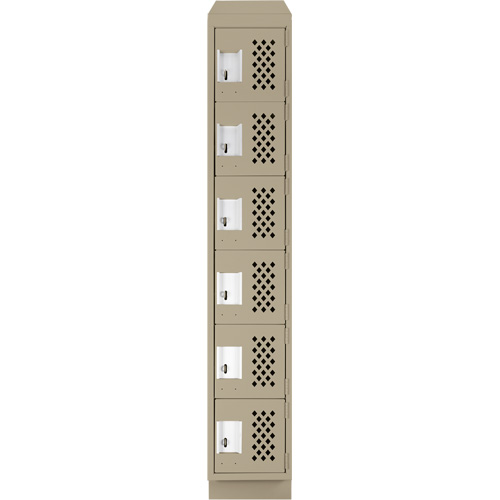 Petits casiers &eacute;conomiques assembl&eacute;s et perfor&eacute;s Clean Line, 6 niveaux, 18" x 72" x 12", Acier Cantin et fils
