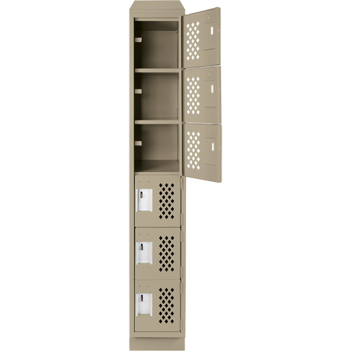 Petits casiers &eacute;conomiques assembl&eacute;s et perfor&eacute;s Clean Line, 6 niveaux, 18" x 72" x 12", Acier Cantin et fils