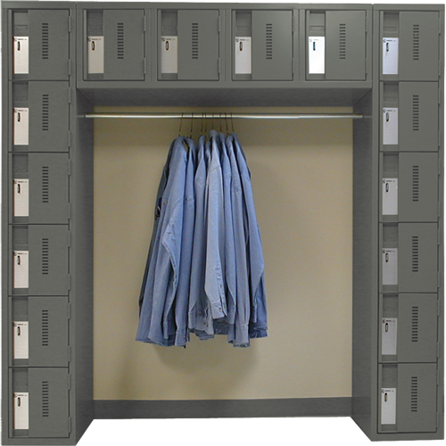 Archettes Concorde Heavy Duty Lockers, 16 -tier, Bank of 3, 18" x 72" x 72", Steel Cantin et fils