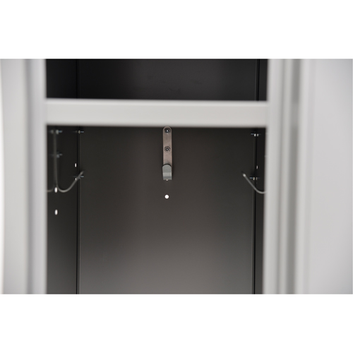 Casiers, 2 niveaux, 12" x 18" x 72", Acier, Gris, Rivet (assembl&eacute;) Cantin et fils