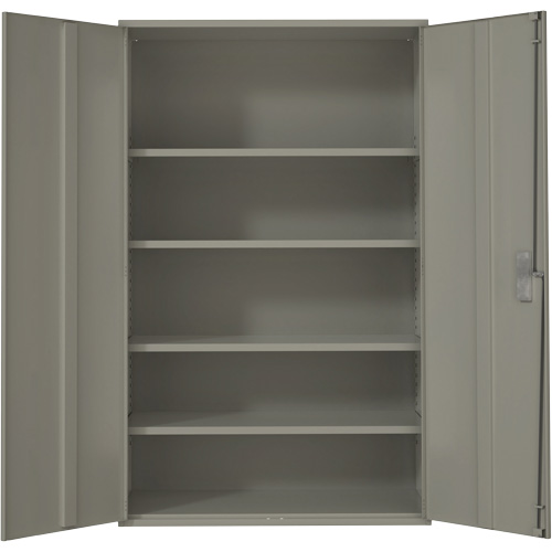 Extra Wide Hi-Boy Storage Cabinet, Steel, 4 Shelves, 72" H x 48" W x 24" D, Grey Cantin et fils