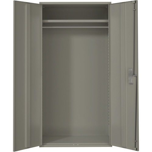 Wardrobe Storage Cabinet, Steel, 36" W x 18" D x 72" H, Grey Cantin et fils
