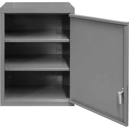 Armoire murale, 27" h x 13-11/16" la x 18" p, 2 tablettes, Acier, Gris Cantin et fils
