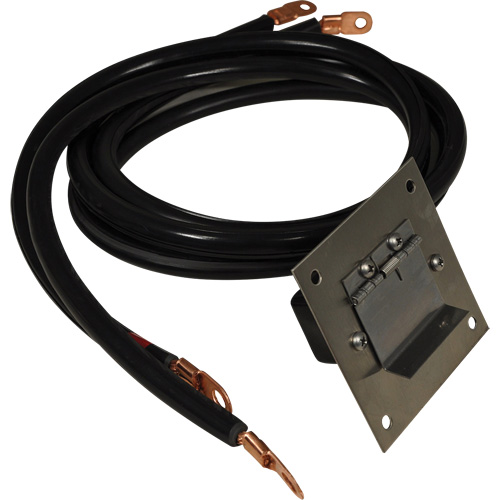 Panneau de douille polaris&eacute;e en acier inoxydable &agrave; brancher, 4 AWG, C&acirc;ble 5' Cantin et fils